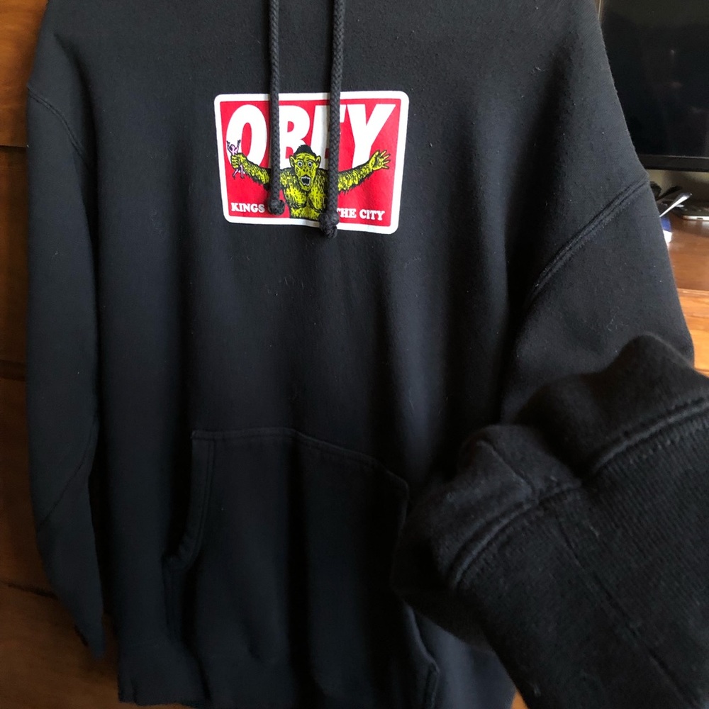 black obey hoodie